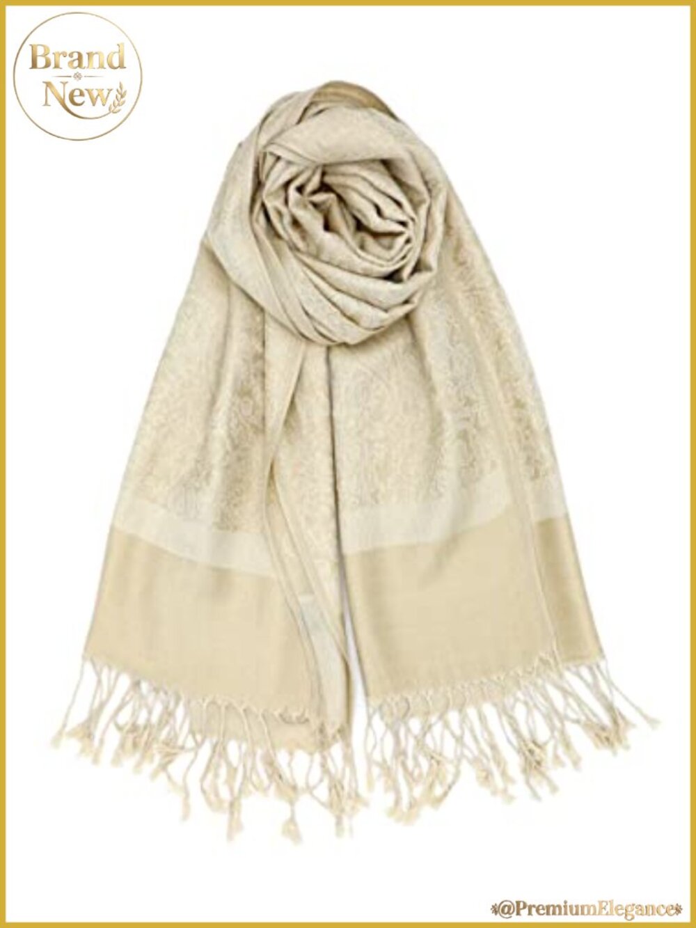 Paisley Pashmina Scarf Lightweight Viscose Acrylic Wrap Shawl